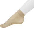 thumbnail image 2 of INSPIRE CHIC Women's Socks Beige Polyester Elastic Stretch Short Sheer Socks Beige, 2 of 4