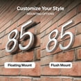 thumbnail image 4 of Adoorn 6 Inch Modern House Numbers, Weather-Resistant Address Numbers for House, Apartment, and Building, Aluminum, Number 0 - Silver, 4 of 9