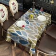 thumbnail image 6 of Blue Leaf and Vine Pattern Rectangle Tablecloth 60"x120",Waterproof Polyester Rectangle Table Cloth, Wipeable Spillproof Polyester Tablecloth for Dining, Camping, Indoor and Outdoor, 6 of 6