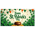 thumbnail image 6 of LUUFILx St Patricks Day Banner Happy Decoration Backdrop Party Supplies Clover Background Lucky Props Event Celebration Festive Decor Green Shamrock, 6 of 9