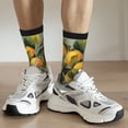 thumbnail image 6 of Fuzoiu Retro Warm Lemon Flower Print Athletic Crew Socks for Men & Women,Casual Crew Socks,Above Ankle Crew Socks for Business, Casual, 6 of 6