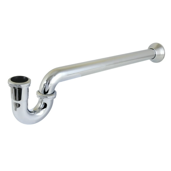 Kingston Brass CC7241 1-1/4" (or 1-1/2") x 1-1/2" P-Trap with Bell Flange, 24" Length, 18 Gauge, Polished Chrome