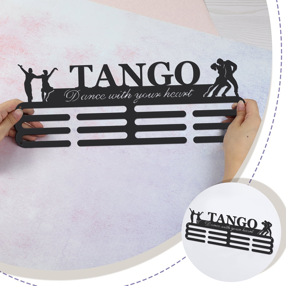 Tango Medal Hanger Display Sports Medal Holder Ballroom Dance Iron Competition Medals Display Rack for 60+ Medals Ribbon Decorative Awards Ribbon Hooks for Athletes Players Gift DIY