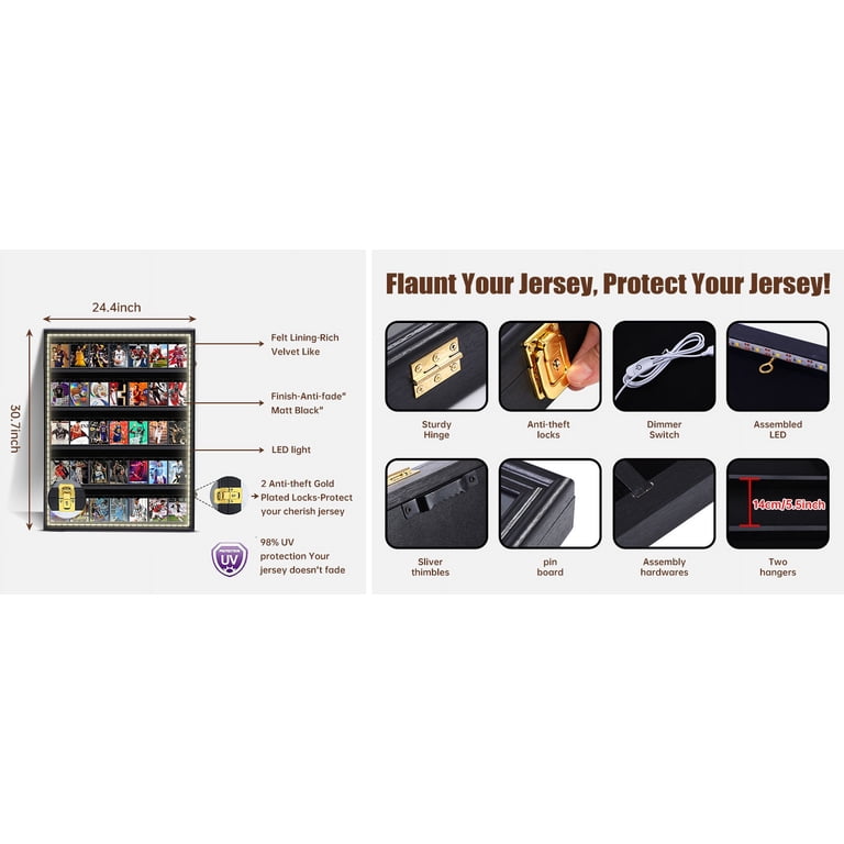 card display case with lights Black 24 in. x 31 in. Sports Card Display Frame Case with LED, Baseball Card  Display Case, Card Display (2-P Vertical) HD-VERLED-CF2P
