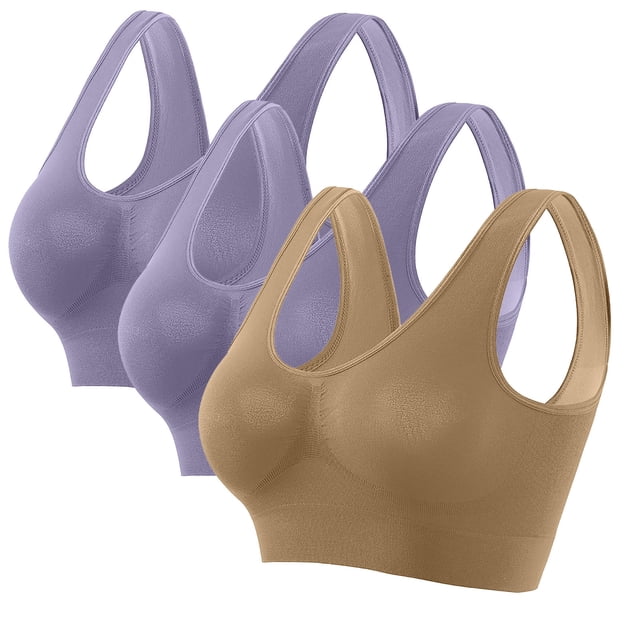 Fiudx Sujetador Deportivo Sin Costuras, Transpirable, Sin Aros, con Almohadillas Extraíbles, Cómodo, Ligero y Suave, para Uso Diario, Moda de Verano para Mujer, Se Recomienda Lavar a Mano.