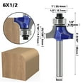 thumbnail image 1 of Professional Woodworking Roundover Router Bit - Precision Rounding Cutter with Durable Construction, 6*1/2 Size, Versatile Milling Machine Compatibility for Clean Edges - Easy-to-Use Tool for, 1 of 3