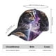 thumbnail image 2 of Fotbe Purple Moon Cat Gorro Clásico de Béisbol, Gorra Ajustable con Broche Snapback, Gorro de Exterior de Algodón Suave, 2 of 6