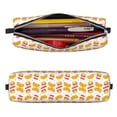 thumbnail image 2 of Yiaed Hot Dog Print Leather Pencil Case - Leather Pen Pencil Holder - Elegant & Practical Pencil Pouch for Work & Office, 2 of 7
