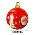 thumbnail image 6 of KCEHTA Light Up PVC Christmas Ball, 24 Inch Outdoor Giant Christmas Ball Ornaments, Christmas Decorations for Holiday Garden Lawn Yard Porch Party Decorations, 6 of 7