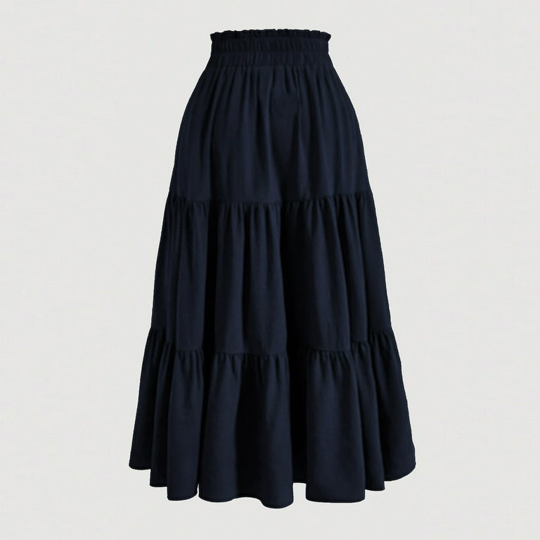 ハーリップトゥ　Round Tiered Long Skirt M Round Tiered Long Skirt