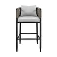 thumbnail image 2 of Armen Living Alegria 30" Aluminum & Rope Outdoor Bar Stool in Gray, 2 of 8