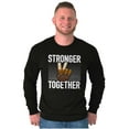 thumbnail image 5 of Stronger Together Peace Sign Equality Long Sleeve TShirt Men Women Brisco Brands S, 5 of 6