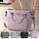 thumbnail image 1 of Bolsa térmica térmica aislante para fiambrera con correa en el hombro - Bolsa reutilizable impermeable para trabajo, picnic, playa - 30x27,5x13cm - Gris/Verde/Morado/Negro, 1 of 6