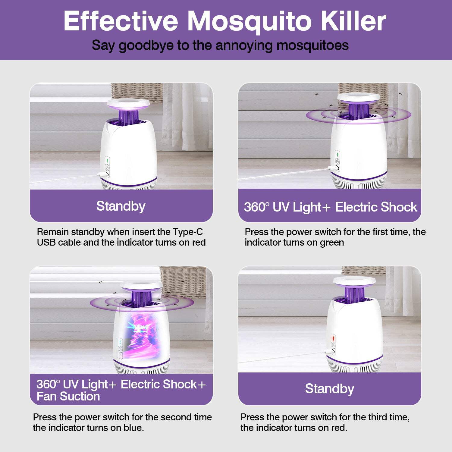 Electric Fly Zapper for Indoor Use