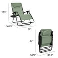 thumbnail image 3 of Best Choice Products Oversized Zero Gravity Chair, Folding Outdoor Patio Recliner w/ Cup Holder - Sage Green, 3 of 8