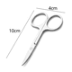 thumbnail image 2 of Tijeras de pelo facial curvadas y redondeadas para hombres – Tijeras para recortar bigote, pelo de nariz y barba, uso seguro para cejas, pestañas y pelo de orejas – Acero inoxidable profesional, 2 of 5