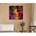 thumbnail image 2 of Canvas Prints Wall Art - Abstract Vibrant Grungy Color Vintage/Retro Style | Modern Wall Decor/Home Decoration Stretched Gallery Canvas Wrap Giclee Print &amp; Ready to Hang - 16" x 16", 2 of 4