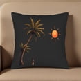 thumbnail image 5 of Set of 2 Throw Pillow Covers 18x18in - Warm Tropical Sunset Design with Palm Trees for Couch Bed Car Decor, 5 of 8