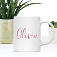 thumbnail image 2 of CTDream Wedding Party Personalized 11oz. Coffee Mug Gift, Your Name Here, Faux Pink Glitter, 1-Pack, Bridal Shower Engagement Wedding Anniversary Vow Renewal Present Ideas, 2 of 7