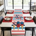 thumbnail image 5 of Ouuluon 4th of July Table Runner 13X72 inch Red White Blue Patriotic Table Runner for Independence Day Kitchen Home Dining Room, 5 of 7
