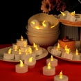 thumbnail image 4 of Paquete de 15 velas LED de té sin llama a batería, 100 horas de duración, para bodas, fiestas, decoración de interiores y exteriores., 4 of 5
