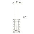 thumbnail image 3 of Mainstays Freestanding Satin Nickel Steel Toilet Paper Holder with Storage Silver, 3 of 14
