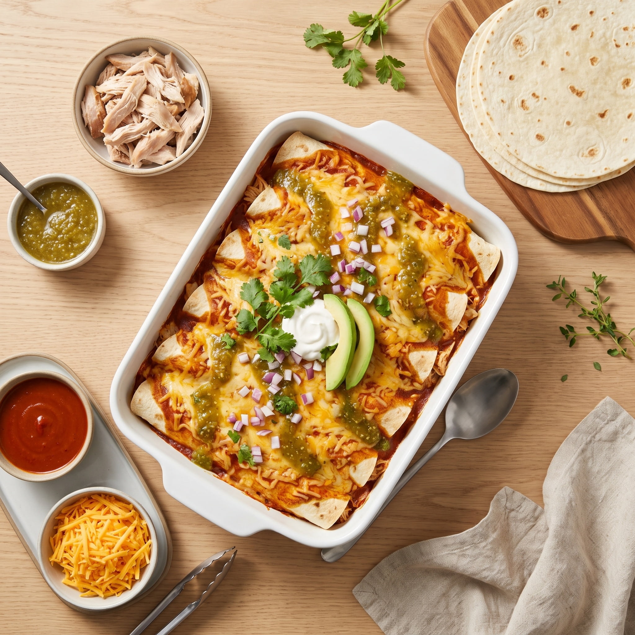 Large Chicken Enchilada Bake Meal