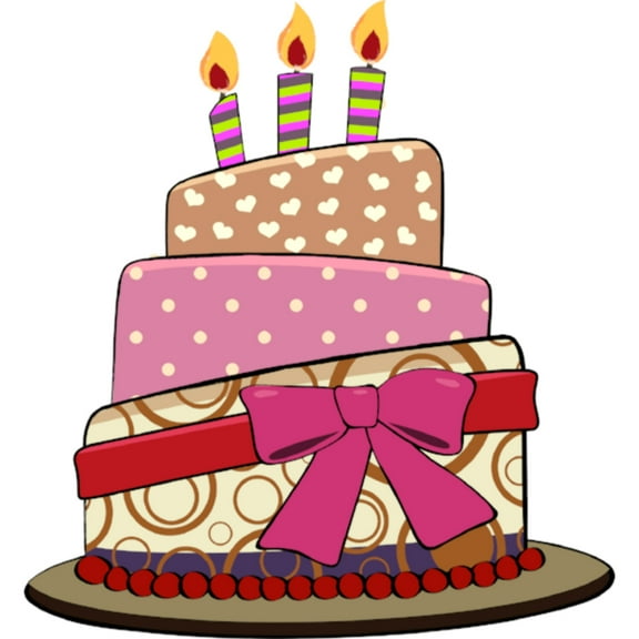 Birthday Cake and Candles Window Clings