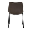 thumbnail image 4 of Walker Edison Full Back Faux Leather Dining Chair, Set of 2, Brown, 4 of 8