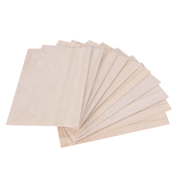 60Pcs Balsa Wood Sheets Wooden Plate 150x100x2mm for House Ship Craft Model DIY
