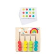 thumbnail image 4 of figatia Montessori Toys Slide Puzzle Board Games, Color and Shape Matching Brain Teasers 4 Color, 4 of 9