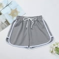 thumbnail image 2 of XIYON Shorts For Women Casual Summer Trendy Color Block Elastic Waist Shorts With Pockets 2026 Beach Clothes, 2 of 3