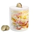 thumbnail image 2 of Shabby Flora Piggy Bank, Watercolored Lilies Flowers Buds Leaves Colored Marks Art, Ceramic Coin Bank Money Box for Cash Saving, 3.6" X 3.2", Pale Pink Peach, by Ambesonne, 2 of 4
