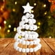 thumbnail image 3 of Árbol de Navidad de mesa Adorno navideño Mini árbol de Navidad decorativo para Cuentas blancas, 3 of 7