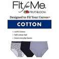 thumbnail image 4 of Fit for Me Women's Plus Underwear Assorted Heather Briefs, 6-Pack, 4 of 7