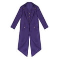 thumbnail image 3 of YEAHDOR Boys Renaissance Steampunk Long Sleeved Tailcoat Medieval Victorian Gothic Notch Lapel Jacket Purple 14, 3 of 5