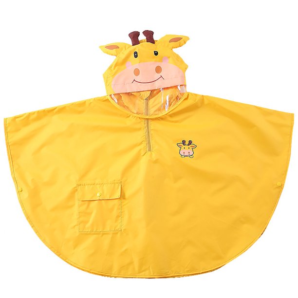 Poncho de lluvia para niños, capa de lluvia para niñas y niños, 100 % impermeable, portátil, plegable, poncho de lluvia para niños, para bicicleta, con bolsa de almacenamiento, chaqueta de