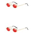 thumbnail image 1 of ZheElen Punk Rock Mode - Résistant pour Hommes et Femmes Lunettes Rondes pour le Visage UV400 Protectrices C7 Ensemble de 2, 1 of 6