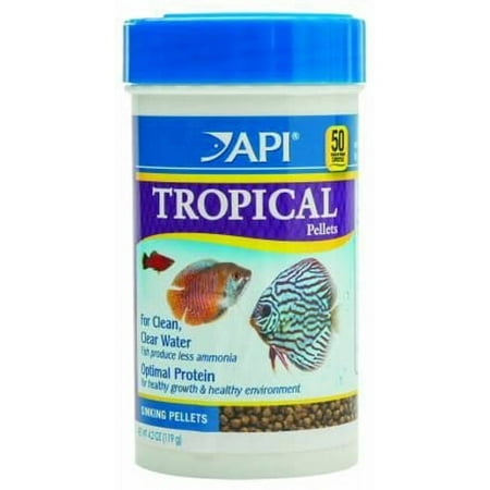 API Tropical Pellets, Sinking Pellets Fish Food, 4.2 oz