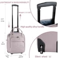 thumbnail image 4 of Carry  Underseat 16-inch Multi-functional Underseater Lightweight Overnight Suitcase with Wheels, Roller Case for Women Travel Business, Light Dusty, 4 of 7