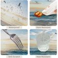 thumbnail image 4 of 60x84inches Tropical Ocean Beach Tablecloth Blue Sky White Cloud Sea Waves Nature Scenic Table Cloth Waterproof and Stain Resistant Table Cover for Dining Room Kitchen Themed Party Decor, 4 of 7