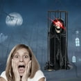 thumbnail image 5 of HBBKVI Halloween Decorations, Halloween Hanging Decoration Cage Ghost Stretch Head Threatening Prisoner Witch One Eye, 5 of 6