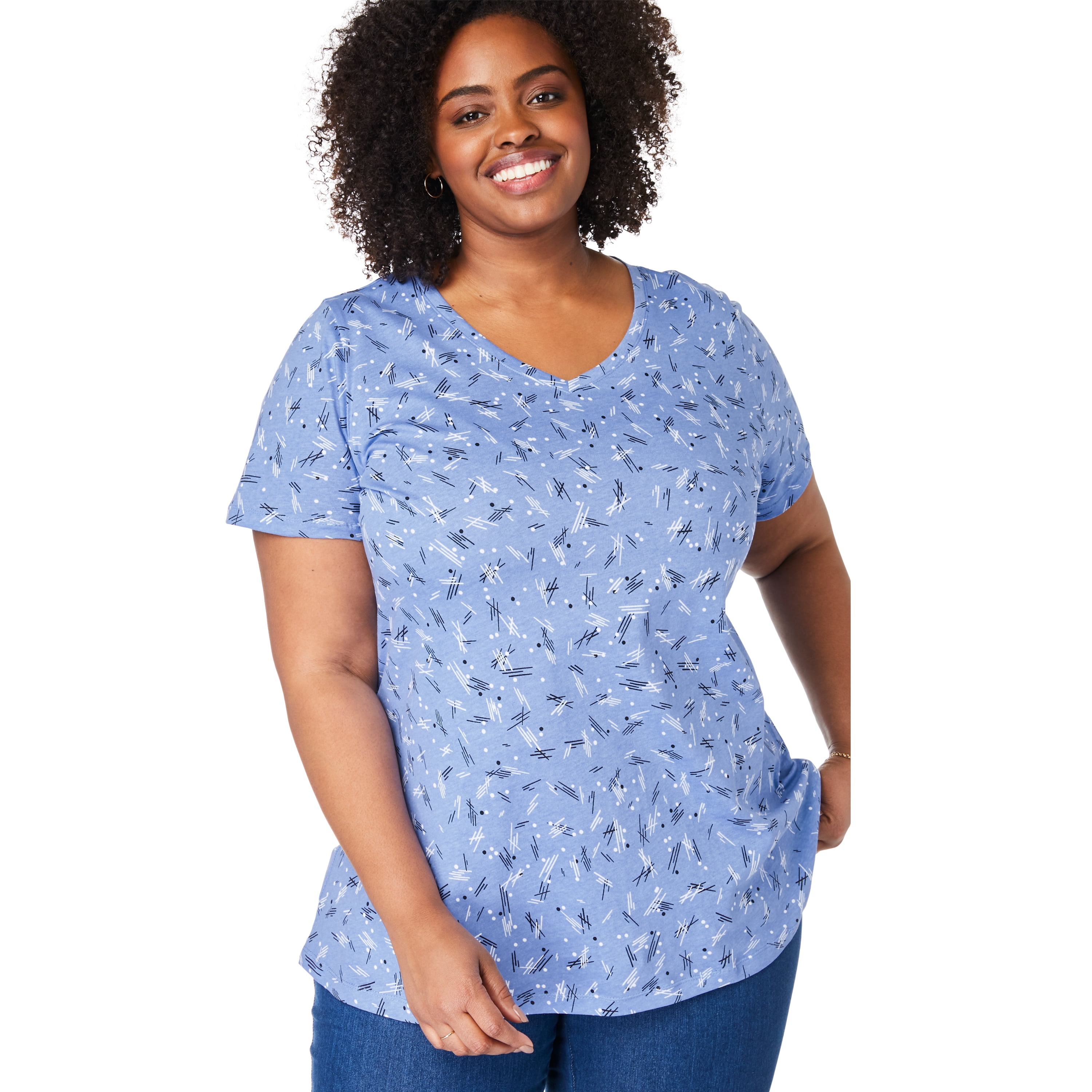 Perfect Printed V-Neck Tee Shirt 