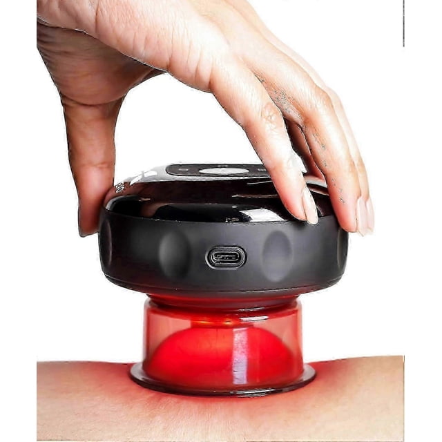 REVO The Original 4-in-1 Smart Cupping Therapy Massager, Red Light Therapy for