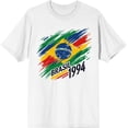 thumbnail image 3 of World Cup 1994 Brasil Adult White Crew Neck Short Sleeve Tee-Medium, 3 of 4