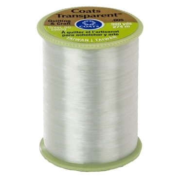 Coats & Clark Nylon Monofilament Transparent Thread, 300 Yd, Multiple Colors