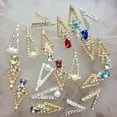 thumbnail image 1 of dianhelloya Nail Art Supplies 20Pcs Nail Rhinestones Three-dimensional Shining Hollowed Out Non-falling DIY Alloy V Shape Drop Fake Diamond Nail Art Decor Nail Supplies, 1 of 8