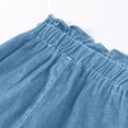 thumbnail image 5 of Eltusu Girls Denim Shorts, Elastic Waist Summer Breathable Casual Kids Jean Shorts Blue Size 7-8 T, 5 of 8