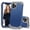 Darkblue, variant on iPhone 11 6.1" Case,  3 Layers Heavy Duty Shockproof Rugged Shock-Absorption Anti-Scratch Wireless Charging Support Anti-slip Bumper Silicone TPU Case Cover for Apple iPhone 11 6.1", Red