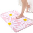 thumbnail image 1 of Pink Bathroom Rugs Cute Daisy Bath Mat White and Yellow Flower Decor Rug Non Slip Floor Carpet Microfiber Bathmat Super Absorbent Machine Washable Bahtub Mats for Shower, Tub, Bedroom 16"x 24", 1 of 4